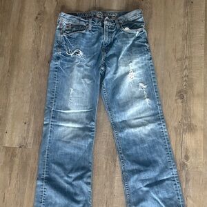 American Eagle Outfitters Men's Distressed Light Blue Jeans